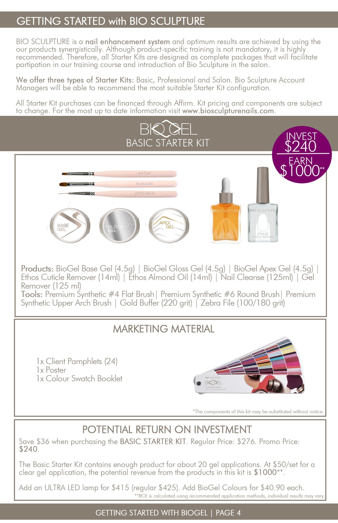 Kit de démarrage BASIC BIOGEL