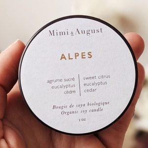 Mimi &amp; August Alpes - Mini Bougie 2oz